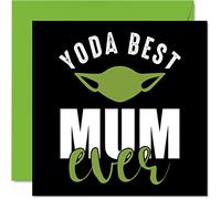 Funny Happy Mothers Day Cards for Mum - Yoda Best - Joke Mothers Day Card for Mum from Daughter Son, Banter Mother Birthday Gifts, 145mm Mother's Day Greeting Cards Mama Mom Mam Mammy