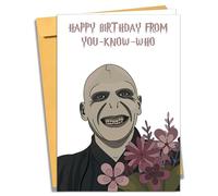 Funny Happy Birthday From You Know Who Jumbo Cards. Positive Magic Wishes by the Dark Lord for Him Her. Huge Greeting Card 13x9 In Print & Mailing Envelope. Prank Bday Gifts Decor Ideas for Men Women