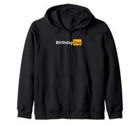 Funny Happy Birthday Gay Gift for Men and Women Zip Hoodie