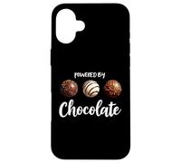 Funny happy chocolate day Powered by chocolate Case for iPhone 16 Plus