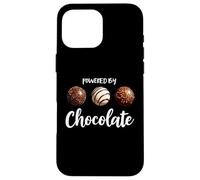 Funny happy chocolate day Powered by chocolate Case for iPhone 16 Pro Max