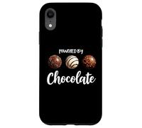 Funny happy chocolate day Powered by chocolate Case for iPhone XR