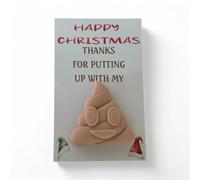 Funny Happy Christmas Soap Gift with Poop Emoji Design, Fierce Aftershace Fragrance.