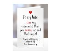 Funny Happy Copper Wedding Anniversary Card For Wife From Husband Marriage Humour Card For Her Annoying Wife Joke Relationship Banter, A5-332_6