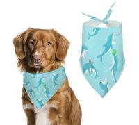 Funny Happy Dolphin Dog Bandanas Puppy Cat Kerchief Scarf Pet Triangle Bandana for Christmas