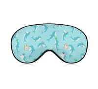 Funny Happy Dolphin Sleep Eye Mask Sleeping Light Blocking Cover Night Blindfold for Travel Nap