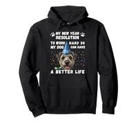 Funny Happy New Year 2026 Border Terrier Pullover Hoodie