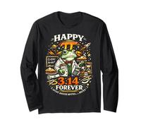 Funny Happy Pi Day Sometimes I Be Frog 3.14 Math Teacher Long Sleeve T-Shirt