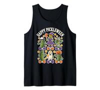 Funny Happy Pickleween Halloween Pickle Costume Design Tank Top