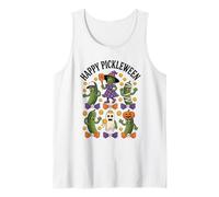Funny Happy Pickleween Halloween Pickle Costume Design Tank Top