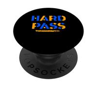 Funny HARD PASS - Unique Large Bold Blue And Yellow PopSockets Adhesive PopGrip