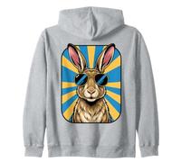 Funny Hare Wearing Sunglasses Animal Humour Jokes Zip Hoodie