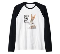 Funny Hare's Today Gone Tomorrow Punny Rabbit Design Raglan Baseball Tee