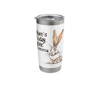 Funny Hare's Today Gone Tomorrow Punny Rabbit Design Stainless Steel Insulated Tumbler