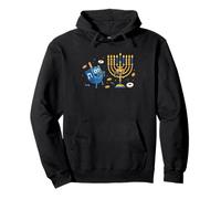 Funny Harmonica Dreidel Menorah Hanukkah Kids Womens Mens Pullover Hoodie