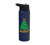 Funny Harmonica Player Christmas Tree Harmonica Stainless Steel Insulated Water Bottle