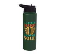 Funny Harmonica Player Little Harp Lot of Soul Harmonica Stainless Steel Insulated Water Bottle