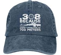 Funny Hat 308 Because Rocks aren't Effective at 700 Meters Hat for Men Baseball Cap Trendy Hats