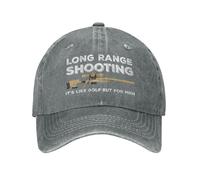 Funny Hat Long Ranges Shooting It's Like Golf But for Men Hat for Men Dad Hats Vintage Cap, Gray, One size