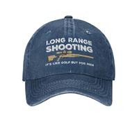 Funny Hat Long Ranges Shooting It's Like Golf But for Men Hat for Men Dad Hats Vintage Cap, Navy Blue, One size