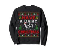 Funny Have A Dairy Merry Christmas Day Ugly Cow Christmas Sweatshirt