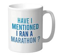 Funny Have I Mentioned I Ran A Marathon Mug, for Her Him Banter Secret Santa Joke Cup Novelty Runner Athlete Running, Blue CMUG252