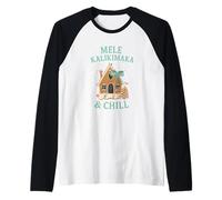 Funny Hawaiian Christmas Chill Holiday Mele Kalikimaka Xmas Raglan Baseball Tee
