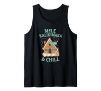 Funny Hawaiian Christmas Chill Holiday Mele Kalikimaka Xmas Tank Top