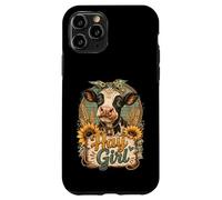 Funny Hay Girl Farm Cow Licking Tongue Out Case for iPhone 11 Pro