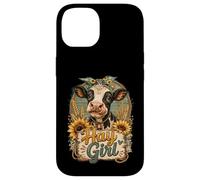 Funny Hay Girl Farm Cow Licking Tongue Out Case for iPhone 14