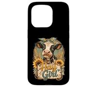 Funny Hay Girl Farm Cow Licking Tongue Out Case for iPhone 15 Pro