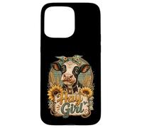 Funny Hay Girl Farm Cow Licking Tongue Out Case for iPhone 15 Pro Max