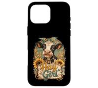 Funny Hay Girl Farm Cow Licking Tongue Out Case for iPhone 16 Pro Max