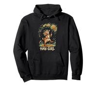 Funny Hay Girl Goat Farm Country Farmer Pullover Hoodie