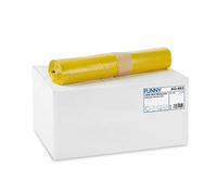 Funny HDPE Rolled Waste Bags, Yellow, 120 L (Type 60), Pack of 250