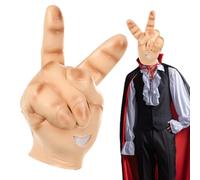 Funny Headgear - Breathable Peace Sign Full Full Latex Mask for Carnival Halloween Party Accessory Offering Excellent Visual Attraction and Animated Touch that Perfectly Complements