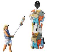 Funny Headgear Golf Clubs, Golf Driver Headgear, Funny Cartoon Cat Headwear Made of PU Fabric, Waterproof and Functional Golf Club Covers, Golf Accessories Men and Women