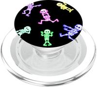 Funny Headless Skeleton Running Retro Gradient Circle Design PopSockets PopGrip for MagSafe