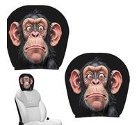 Funny Headrest Covers for | Pack of 2 Elastic Funny and Universal Cartoon Animals | Decoration for Headrest Covers from the Front Seats - For Holidays, Holidays, Travel and Daily Pend