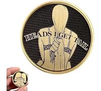 Funny Heads and Tails Coins, Heads I Get Tail - Tails I Get Head Double Side Adult Sexy Coin, Adult Challenge Lucky Commemorative Coins, Funny Prank Gifts for Men Women (1 pcs)