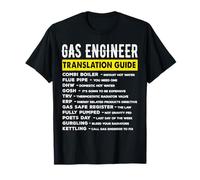 Funny Heating Engineer Translation Guide Gas Engineer Jargon T-Shirt