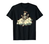 Funny Heaven Skeleton with Halo for Adults and Kids T-Shirt