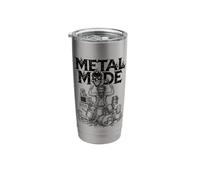 Funny Heavy Metal Mode Drummer Drumming Drums Player Music Stainless Steel Insulated Tumbler