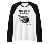 Funny Hedgehog Joke Hedgehog Anatomy Hed gehog Cute Pet Raglan Baseball Tee