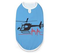 Funny Helicopter Pilot Dog Shirts Sleeveless T-Shirt Pet Tank Top Soft Summer Vests Clothes for Dogs And Cat S