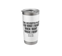 Funny Helicopter Pilot Husband Ask My Wife Stainless Steel Insulated Tumbler