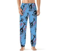 Funny Helicopter Pilot Men's Pajamas Pants Soft Lounge Sleep Pant Pjs Bottoms Sleepwear Sweatpants for Home Casual