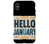 Funny Hello January Emblem Case for iPhone X/XS