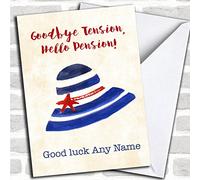 Funny Hello Pension Bye Tension Retirement Customised Greetings Card- Retirement Cards | Retirement Card | You're Retired Card
