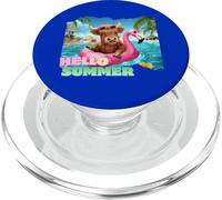 Funny Hello Summer Highland Cow Flamingo Swimming Youth Boys PopSockets PopGrip for MagSafe